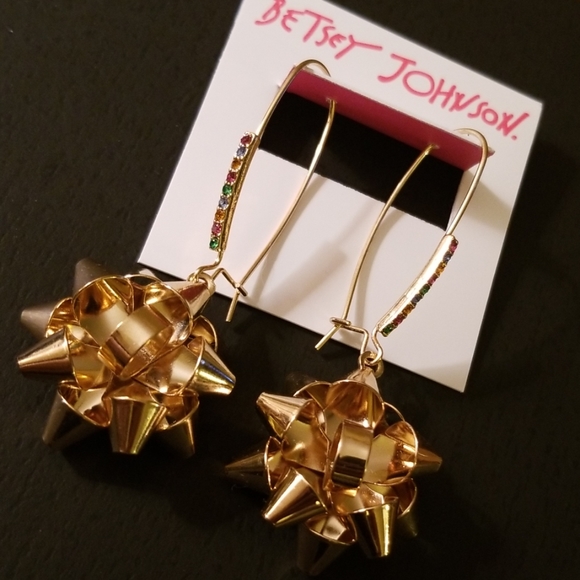 Betsey Johnson Jewelry - Betsey Johnson Bow Earrings